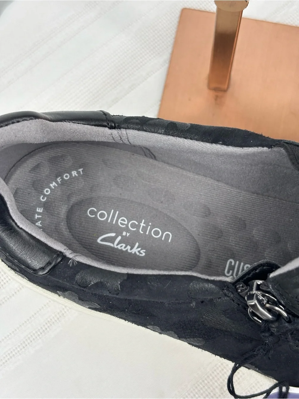 Collection by Clark Layton Step Black Slip-on Shoes, Size 7.5